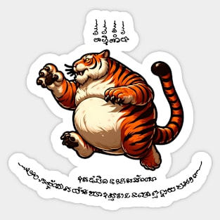 Thai Tattoo Parody "Sak Yant Tiger" Sticker